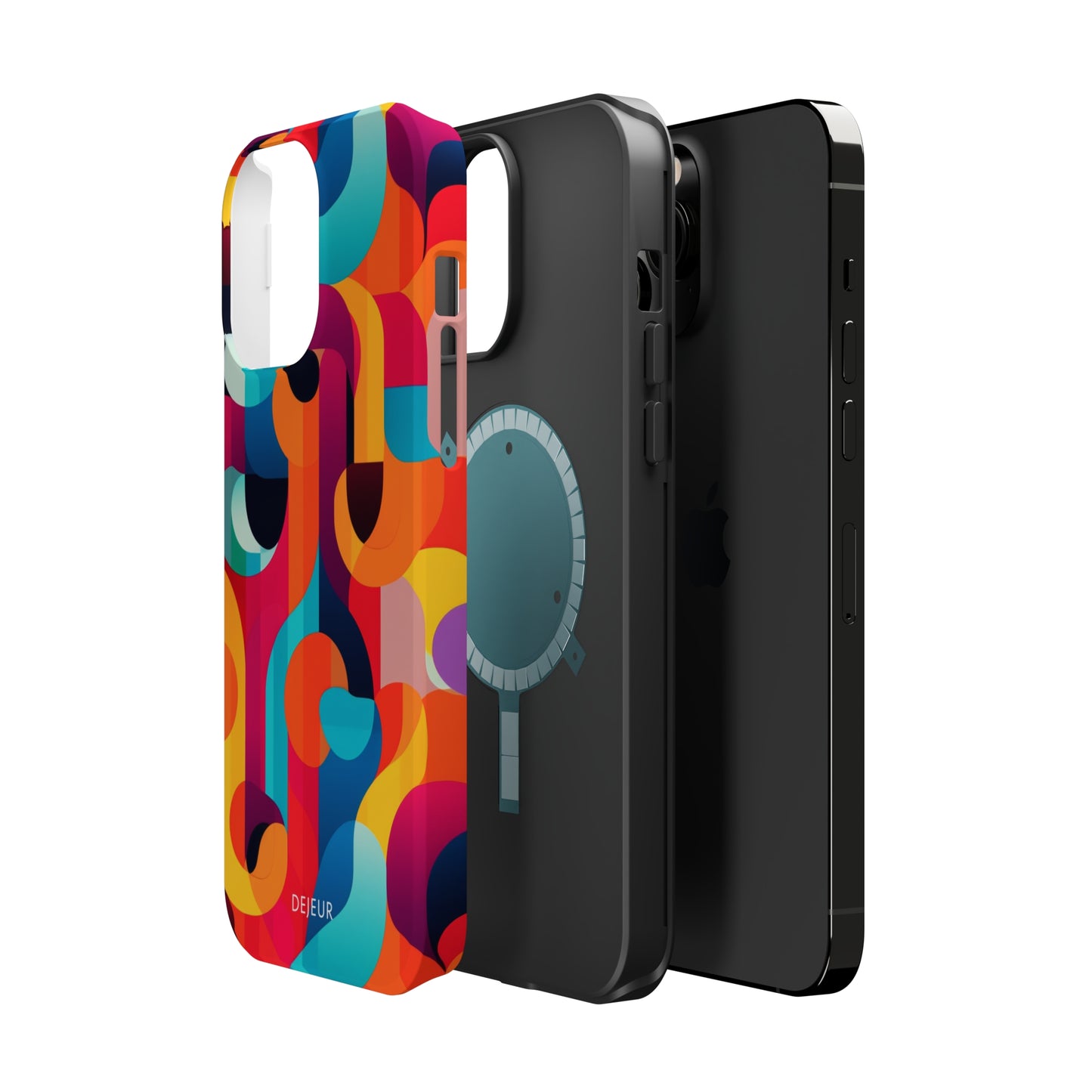 Curved Abstract Shapes - iPhone MagSafe Tough Case