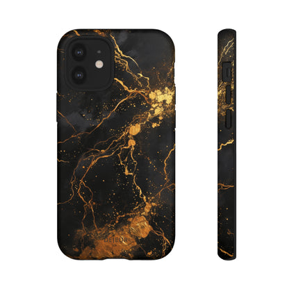 Dark Gold Amber Marble - iPhone Tough Case