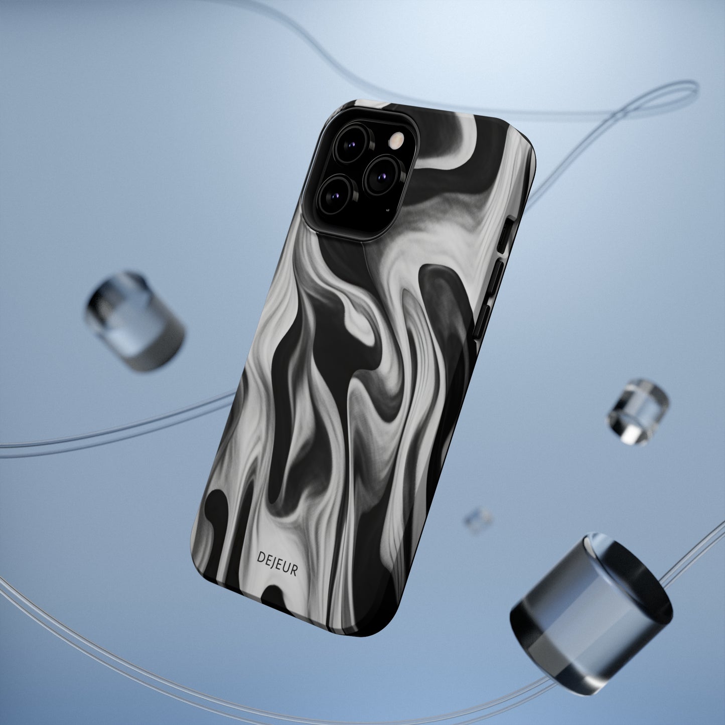 Misty Waves Monochrome - iPhone MagSafe Tough Case