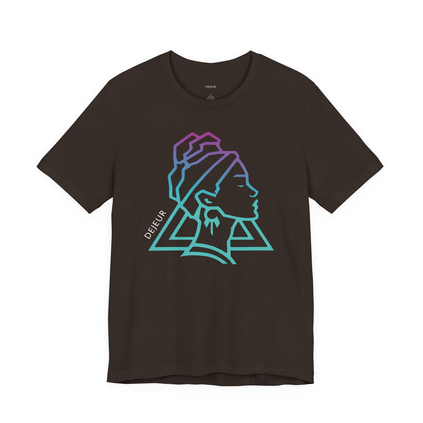 Neon Abstract Woman's Profile - T-Shirt