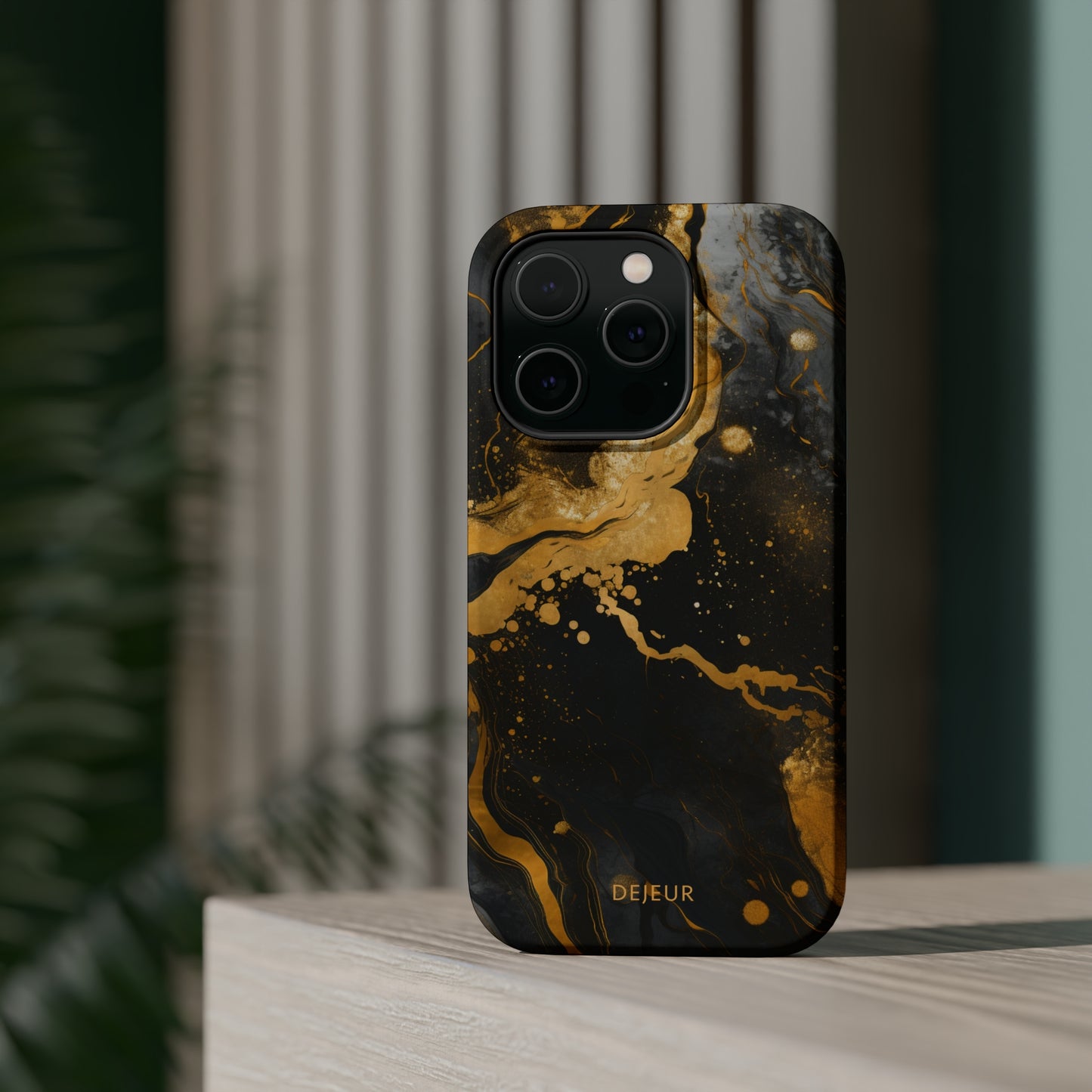 Gold & Black Marble - iPhone MagSafe Tough Case