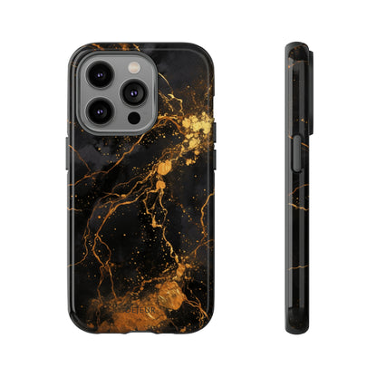 Dark Gold Amber Marble - iPhone Tough Case