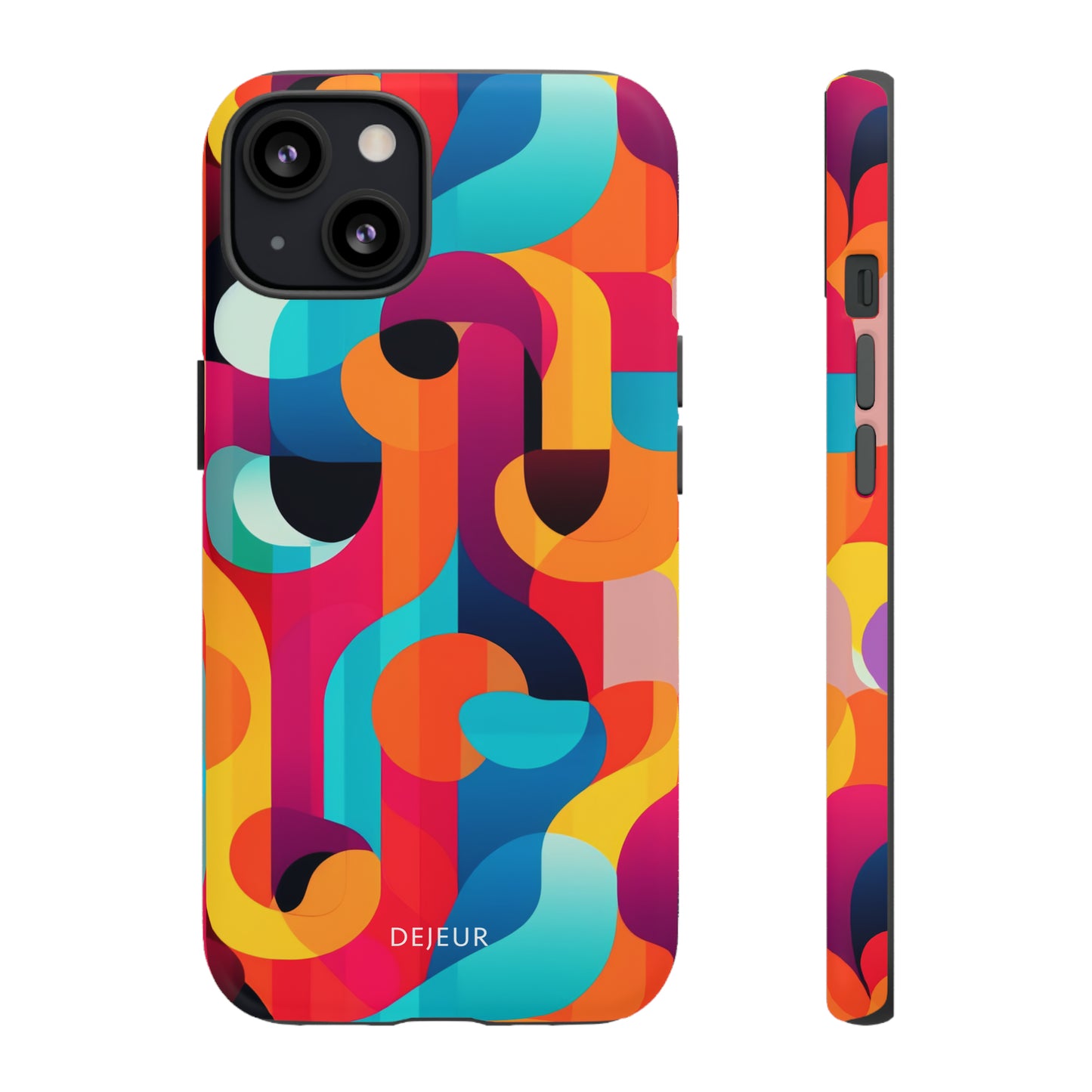 Curved Abstract Shapes - iPhone Tough Case