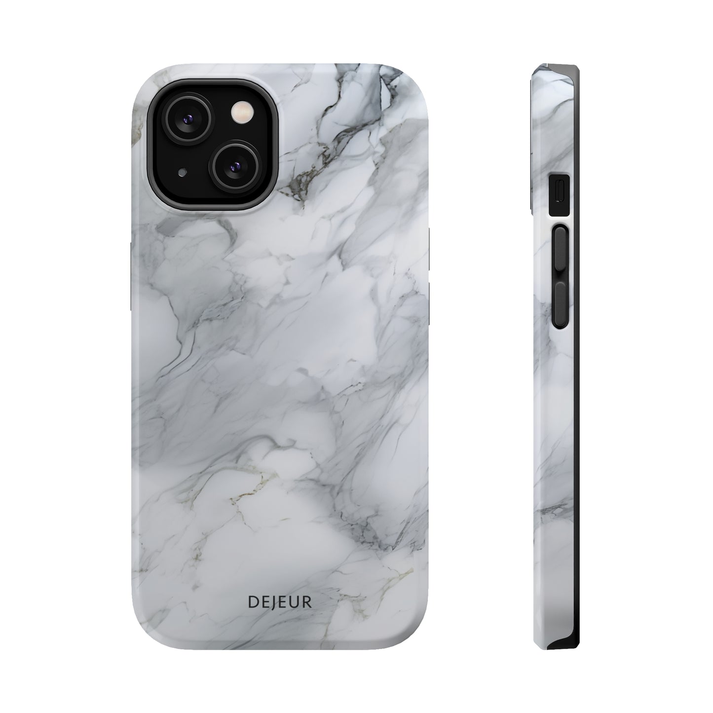 Platinum Silver Marble - iPhone MagSafe Tough Case