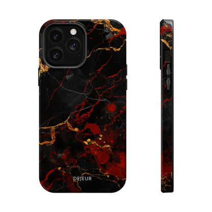 Dark Crimson Marble - iPhone MagSafe Tough Case