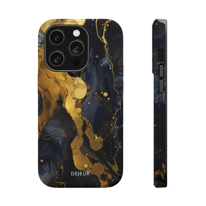 Metallic Gold Dark Marble - iPhone MagSafe Tough Case