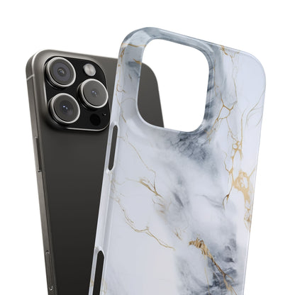 White Gold Marble - iPhone Snap Case