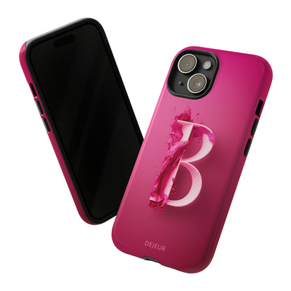 B Hot Pink Splash - iPhone Tough Case