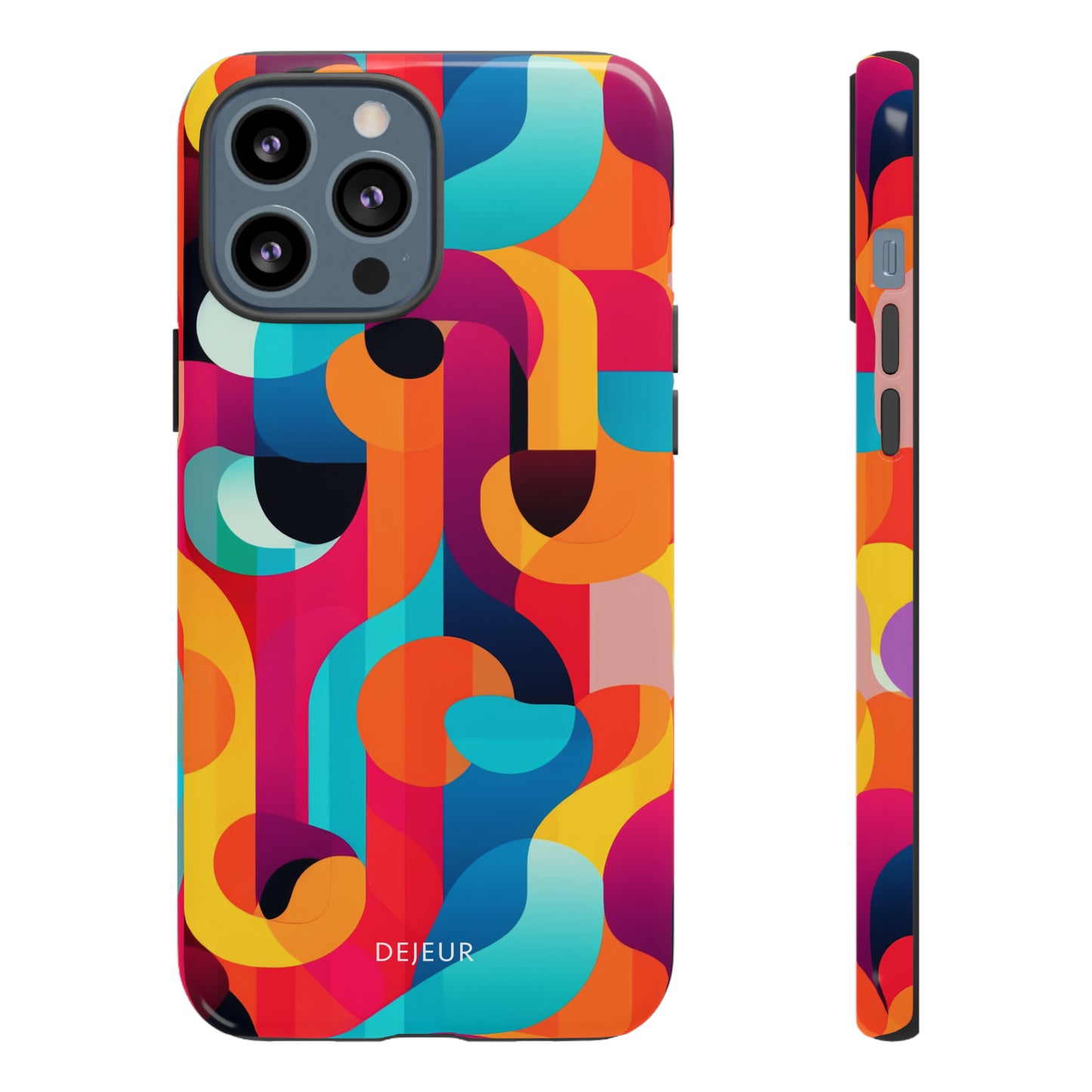 Curved Abstract Shapes - iPhone Tough Case