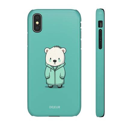 Aqua Coat Bear - iPhone Snap Case