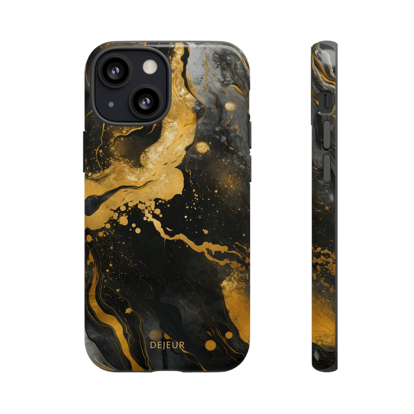 Gold & Black Marble - iPhone Tough Case