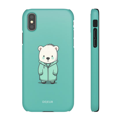 Aqua Coat Bear - iPhone Snap Case