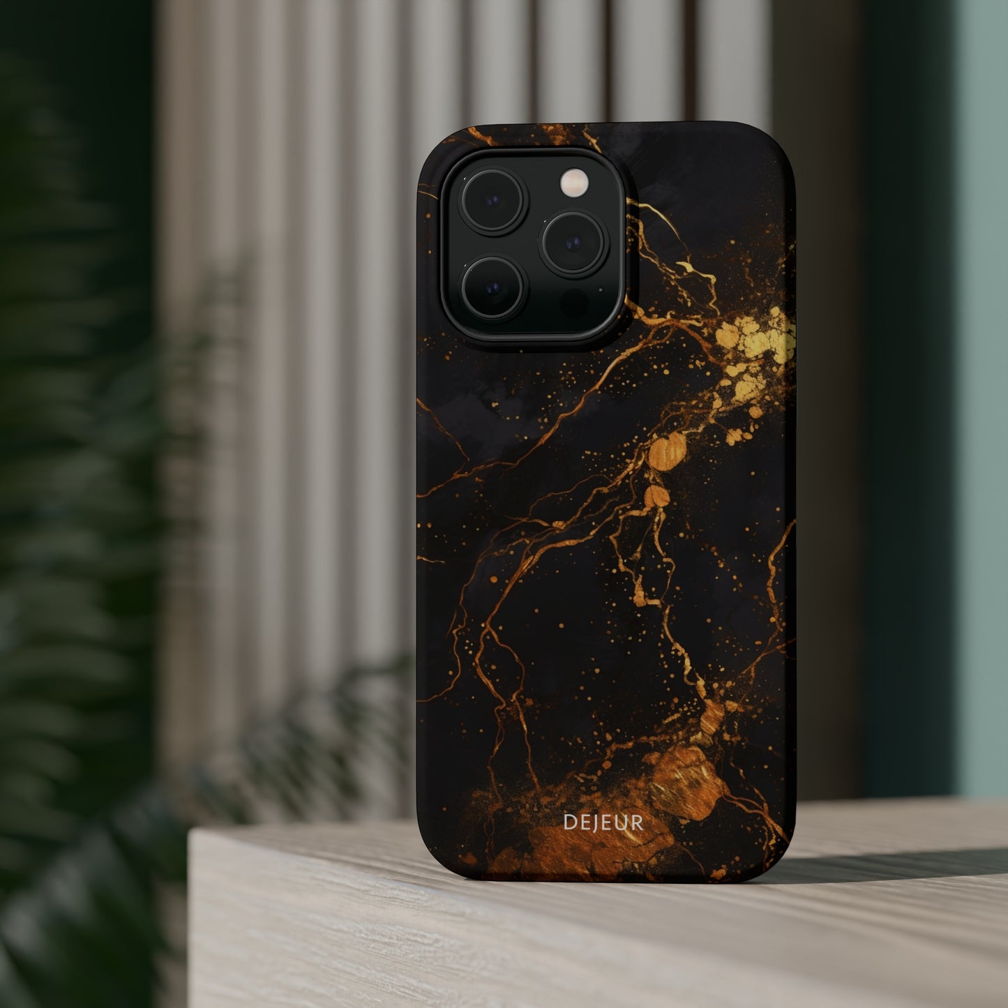 Dark Gold Amber Marble - iPhone MagSafe Tough Case