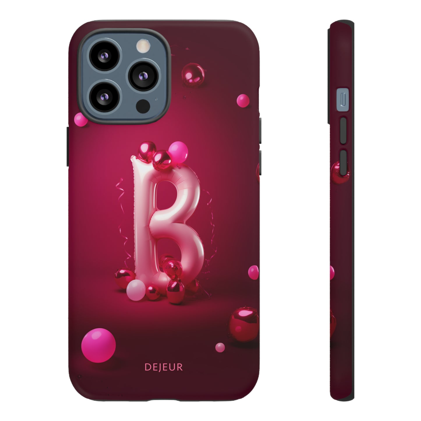 B Pink Party Balloons - iPhone Tough Case