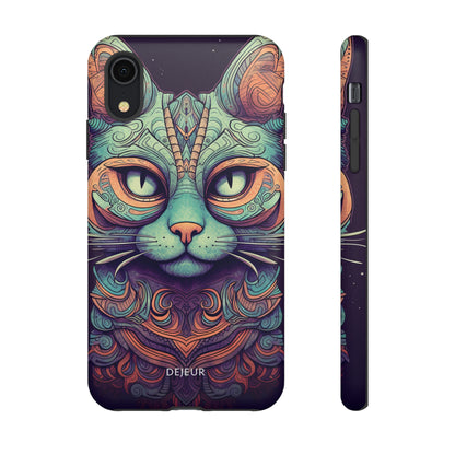 Intricate Aqua Cat - iPhone Tough Case