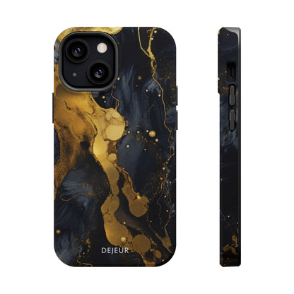 Metallic Gold Dark Marble - iPhone MagSafe Tough Case