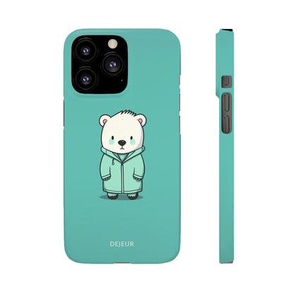 Aqua Coat Bear - iPhone Snap Case