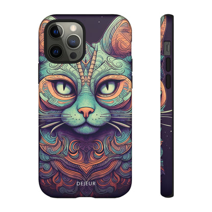 Intricate Aqua Cat - iPhone Tough Case