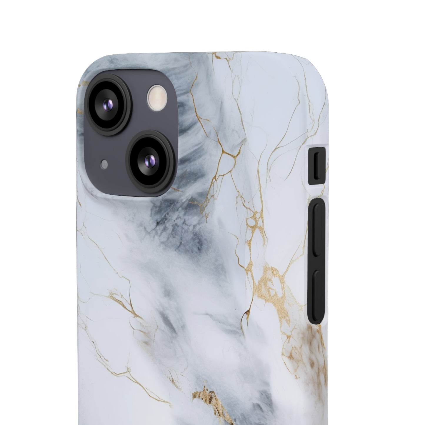 White Gold Marble - iPhone Snap Case