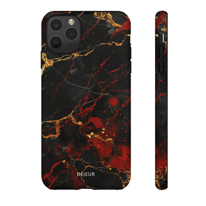 Dark Crimson Marble - iPhone Tough Case