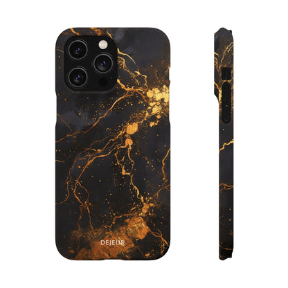 Dark Gold Amber Marble - iPhone Snap Case