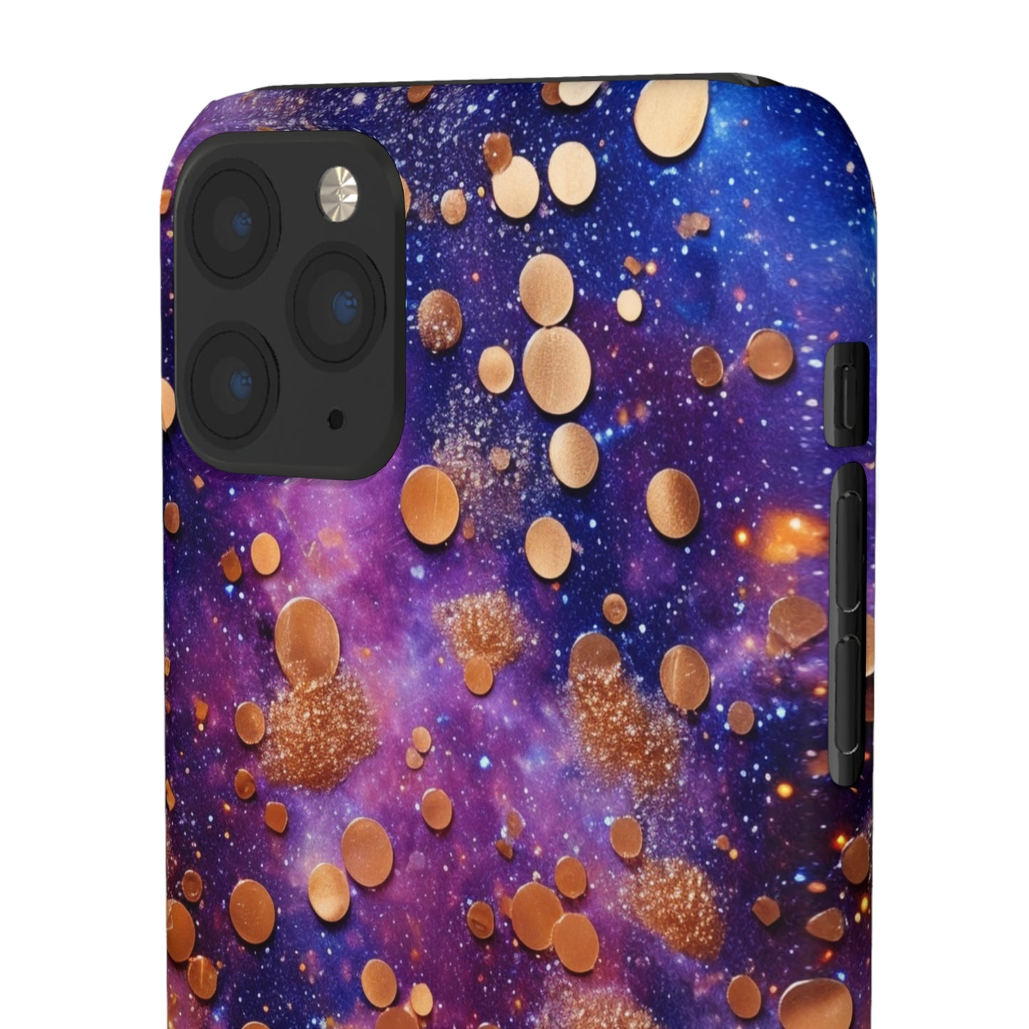 Cosmic Glitter Circles - iPhone Snap Case