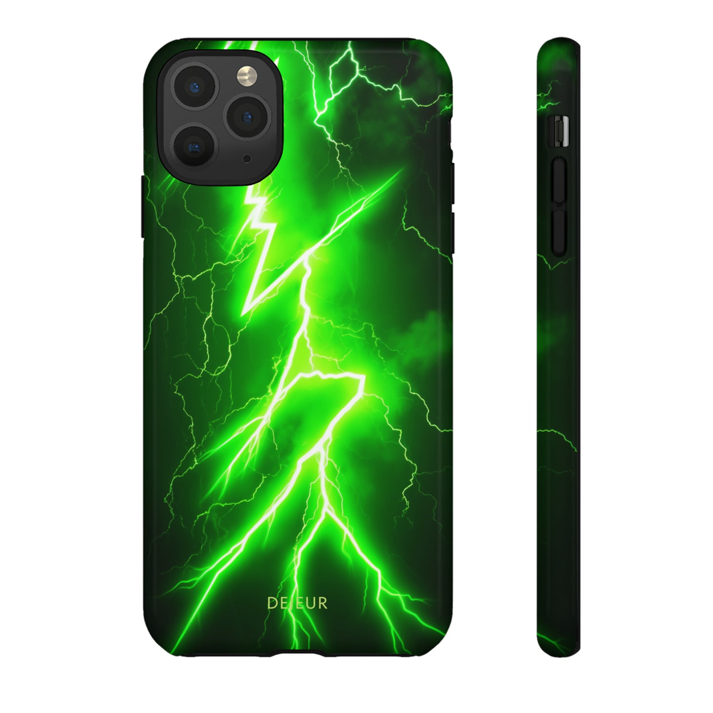 Neon Green Lightning - iPhone Tough Case