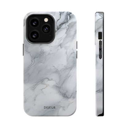 Platinum Silver Marble - iPhone MagSafe Tough Case