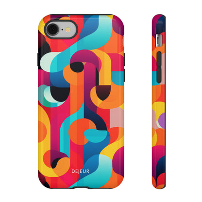 Curved Abstract Shapes - iPhone Tough Case