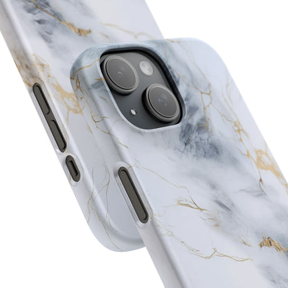 White Gold Marble - iPhone Snap Case