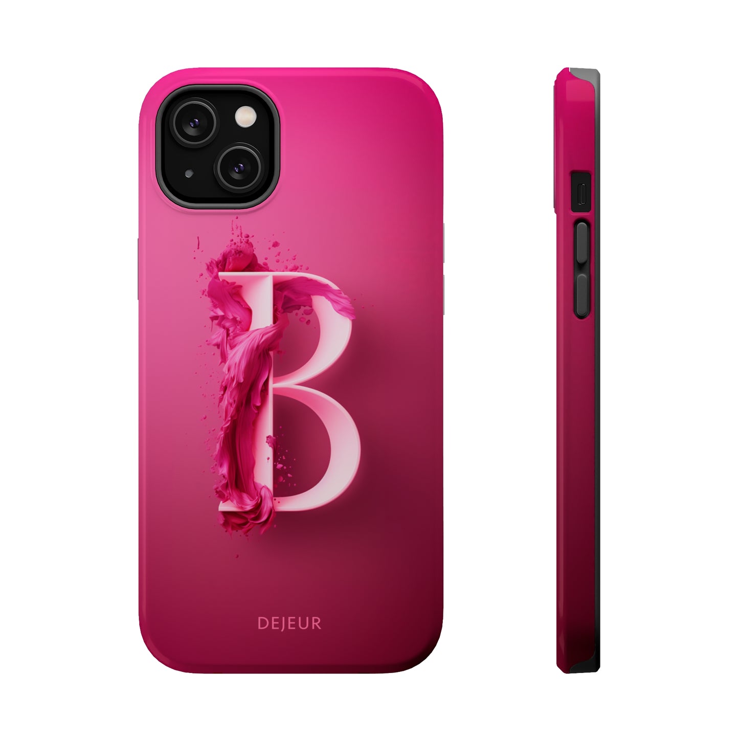 B Hot Pink Splash - iPhone MagSafe Tough Case