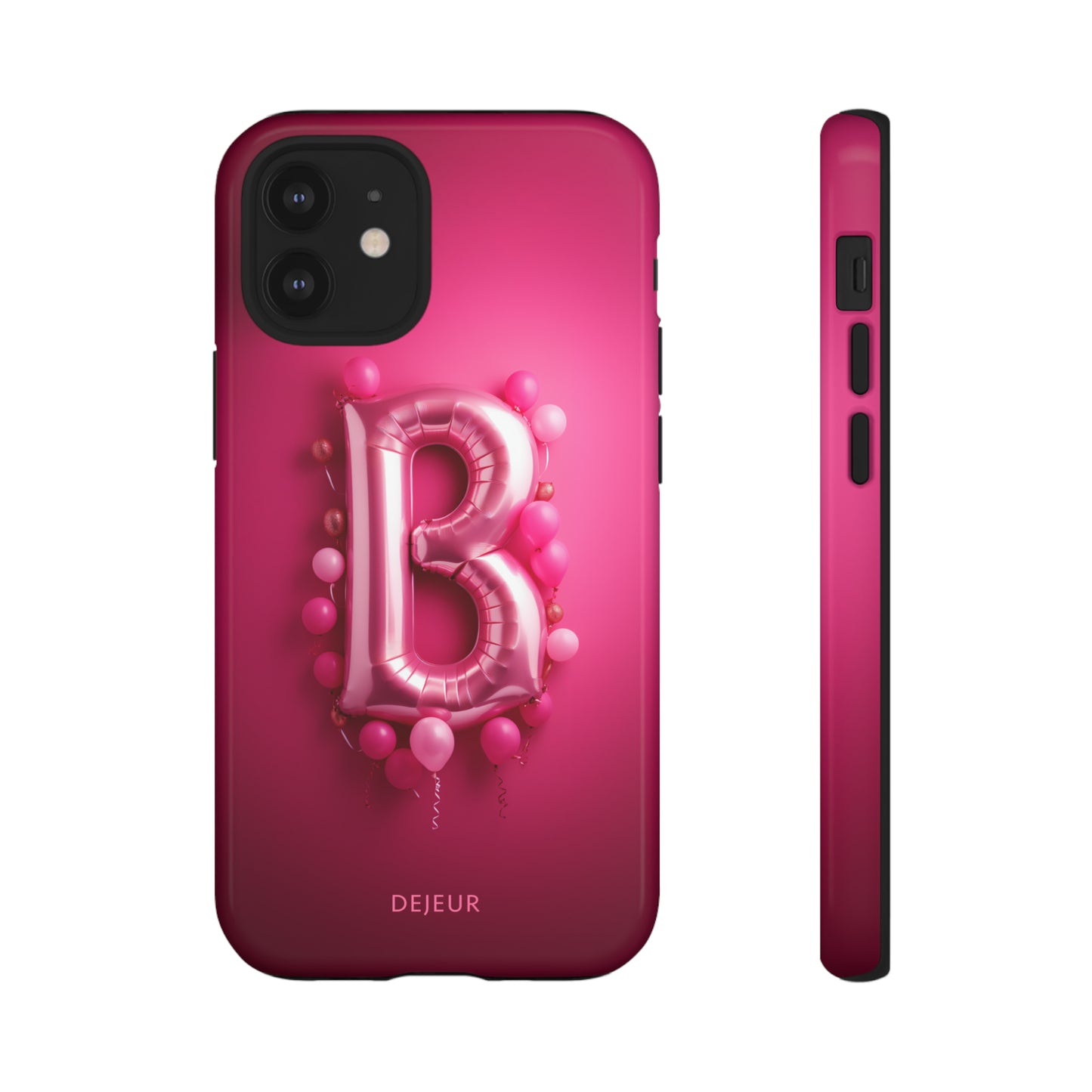 B Magenta Pink Balloons - iPhone Tough Case