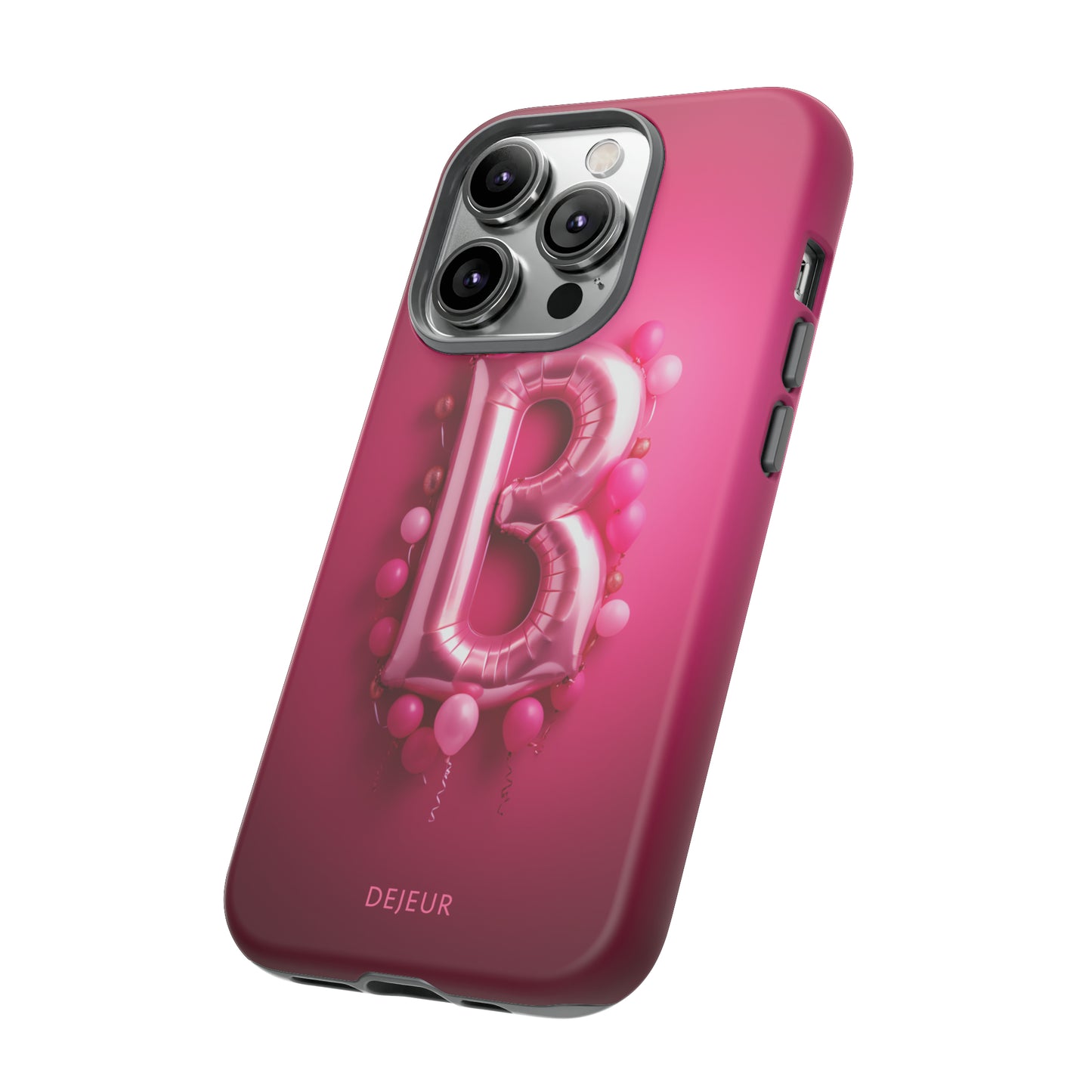 B Magenta Pink Balloons - iPhone Tough Case