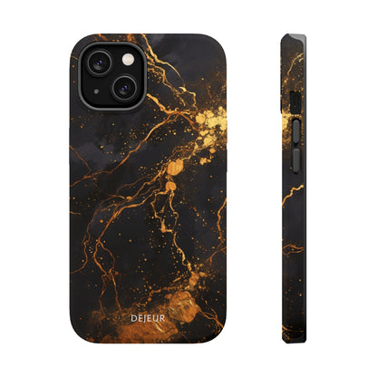 Dark Gold Amber Marble - iPhone MagSafe Tough Case