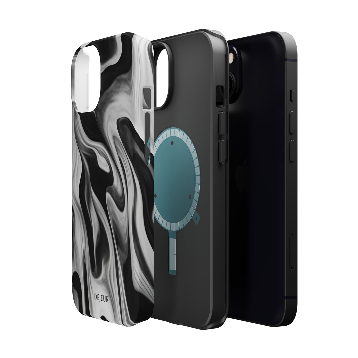 Misty Waves Monochrome - iPhone MagSafe Tough Case