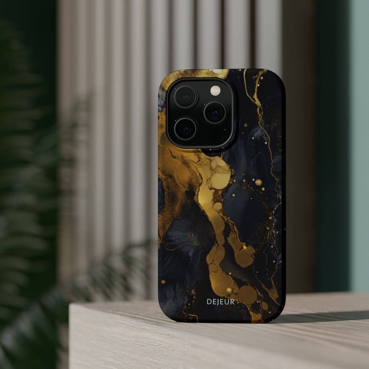 Metallic Gold Dark Marble - iPhone MagSafe Tough Case