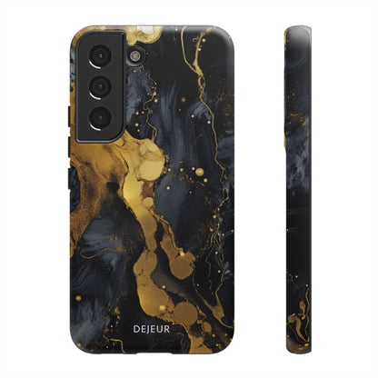 Metallic Gold Dark Marble - Samsung Galaxy Tough Case