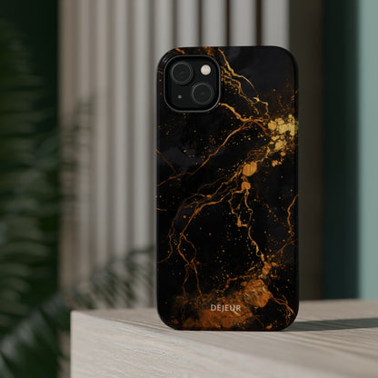 Dark Gold Amber Marble - iPhone MagSafe Tough Case