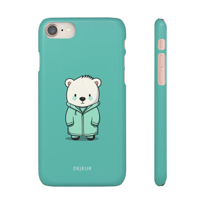 Aqua Coat Bear - iPhone Snap Case