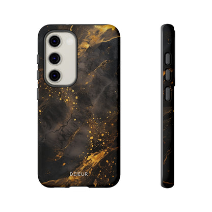 Black Gold Speckled Marble - Samsung Galaxy Tough Case