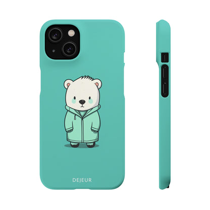 Aqua Coat Bear - iPhone Snap Case