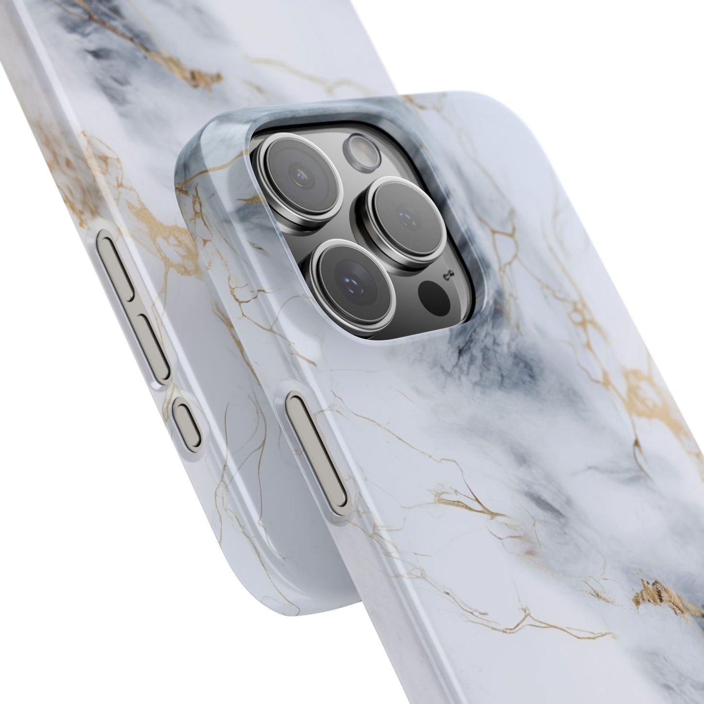 White Gold Marble - iPhone Snap Case