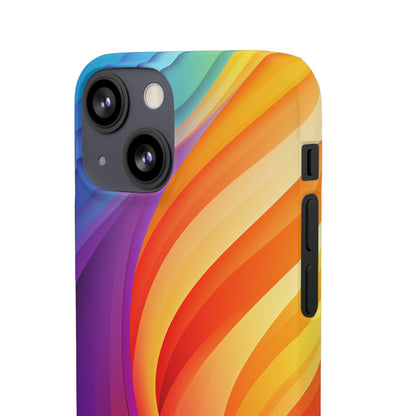 Rainbow Waves - iPhone Snap Case