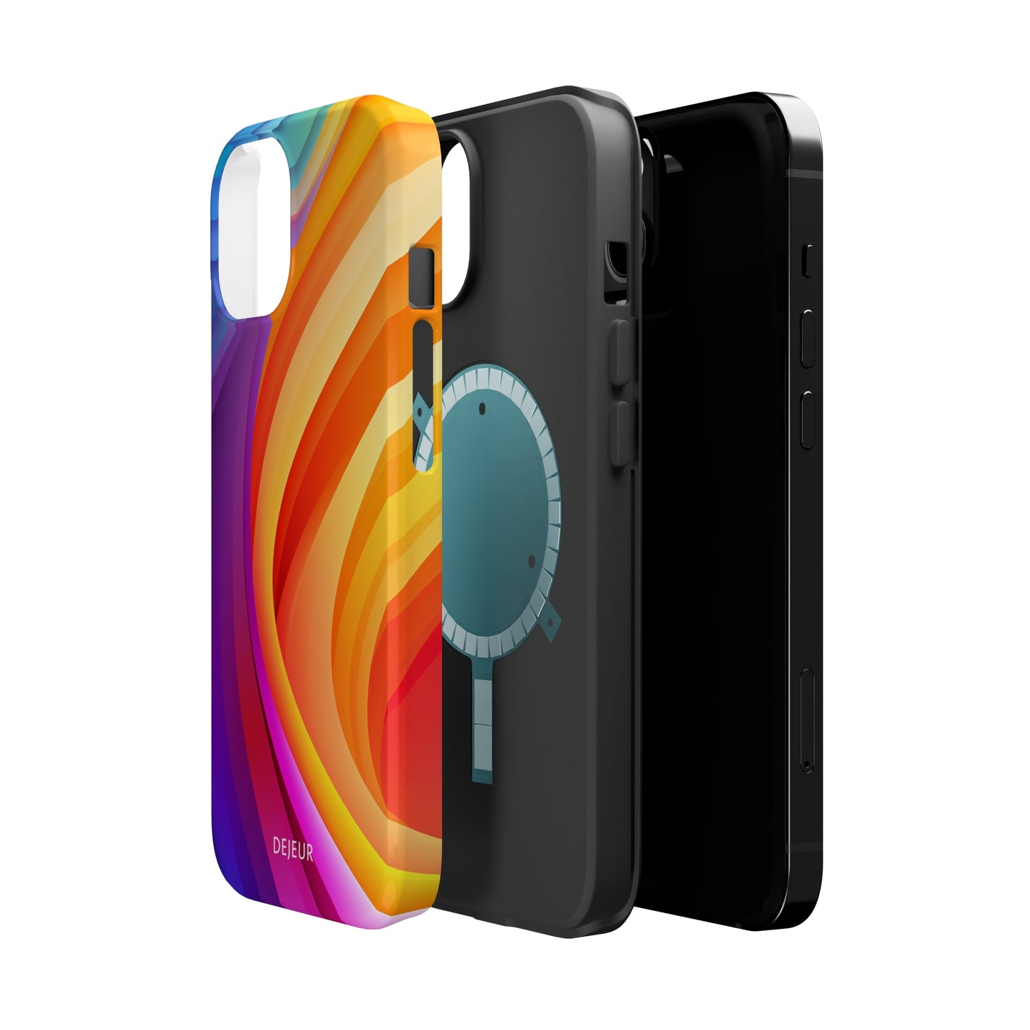 Rainbow Waves - iPhone MagSafe Tough Case