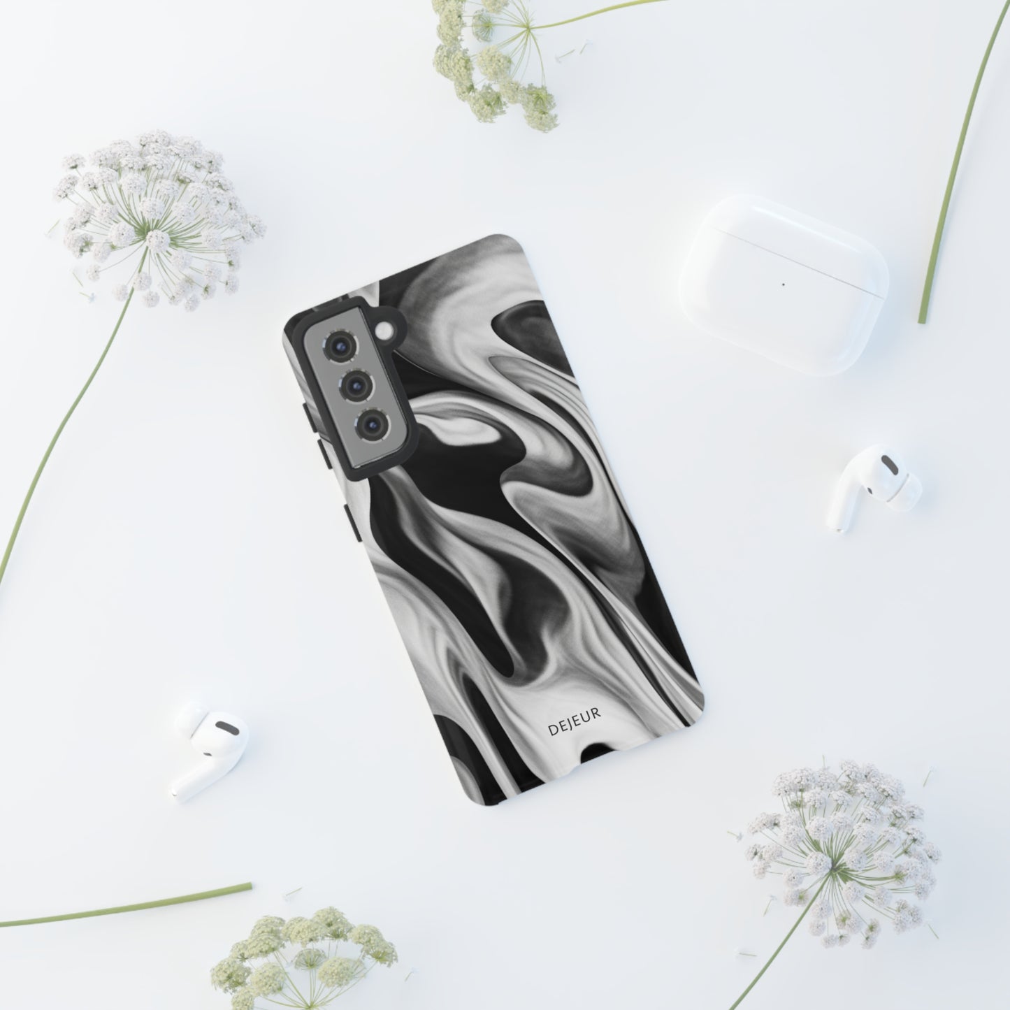 Misty Waves Monochrome - Samsung Galaxy Tough Case