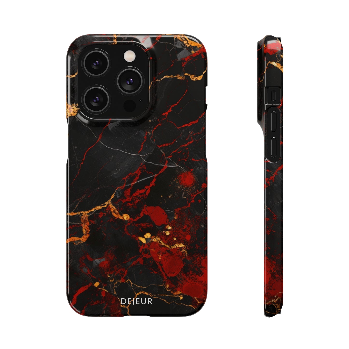 Dark Crimson Marble - iPhone Snap Case