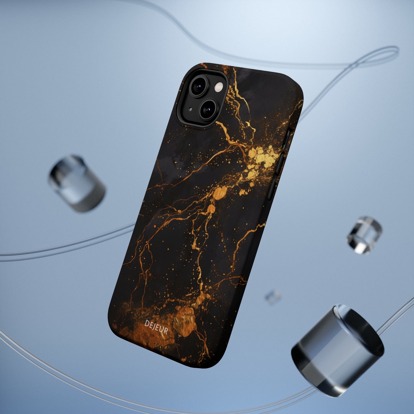 Dark Gold Amber Marble - iPhone MagSafe Tough Case