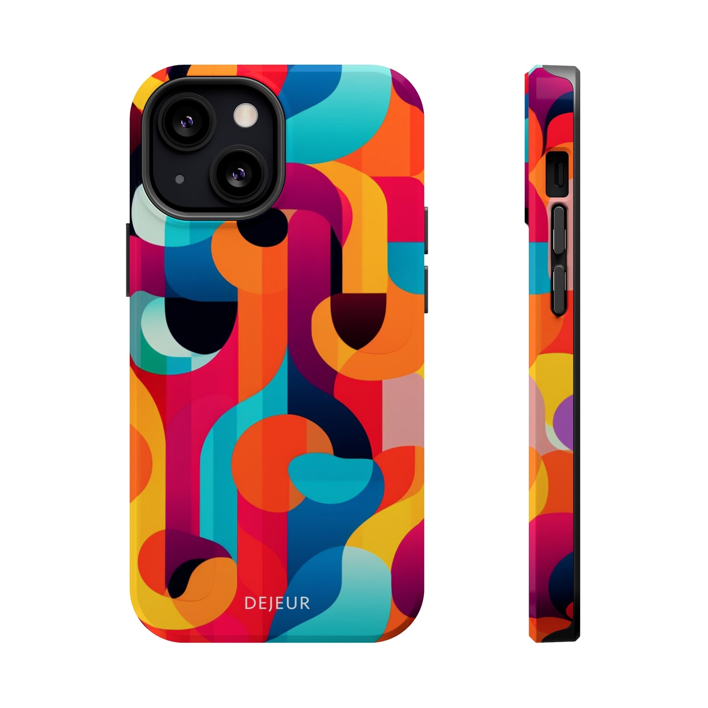 Curved Abstract Shapes - iPhone MagSafe Tough Case