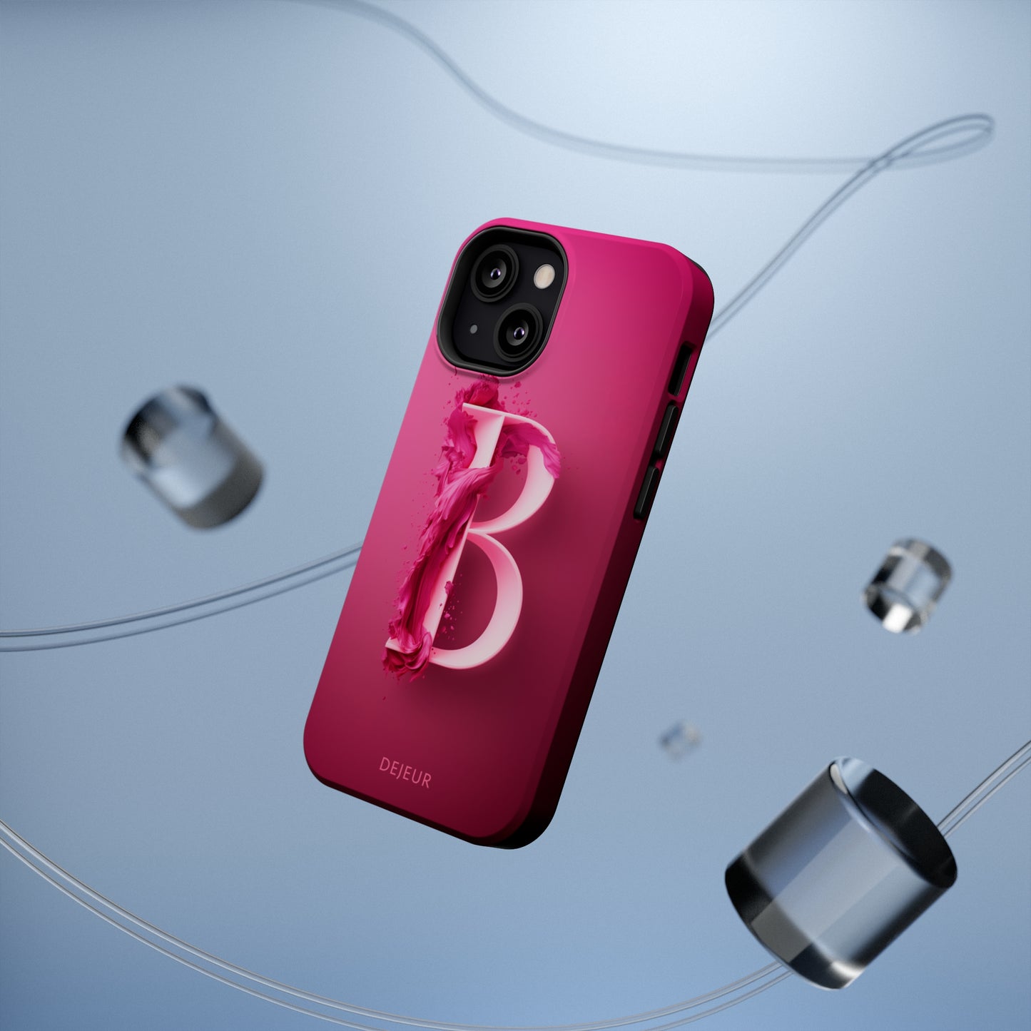 B Hot Pink Splash - iPhone MagSafe Tough Case