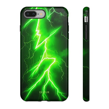 Neon Green Lightning - iPhone Tough Case